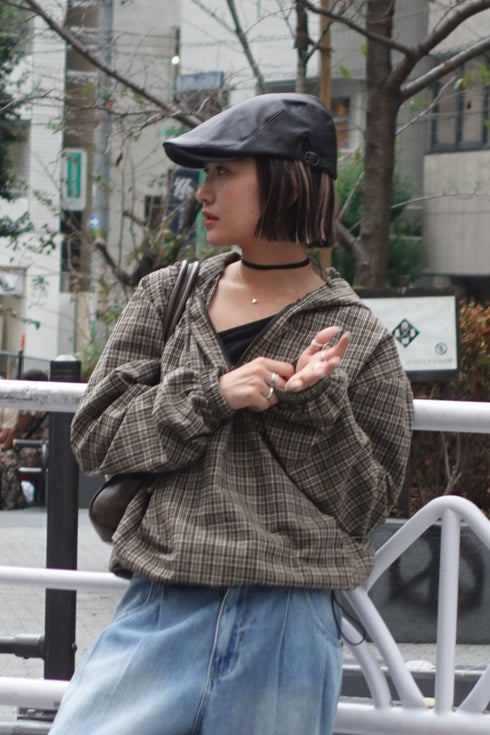 チェックアノラックパーカー